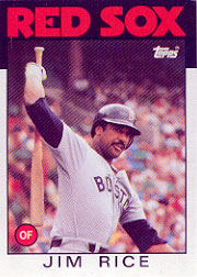 1986 Topps Baseball Cards      320     Jim Rice